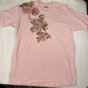 Vtg Floral Patchwork Art T Shirt Sz XL Single Stitch USA Cottagecore Grandma 90s